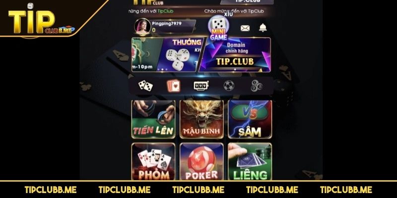 Truy cập cổng game để rút tiền TIPCLUB về tài khoản ngân hàng